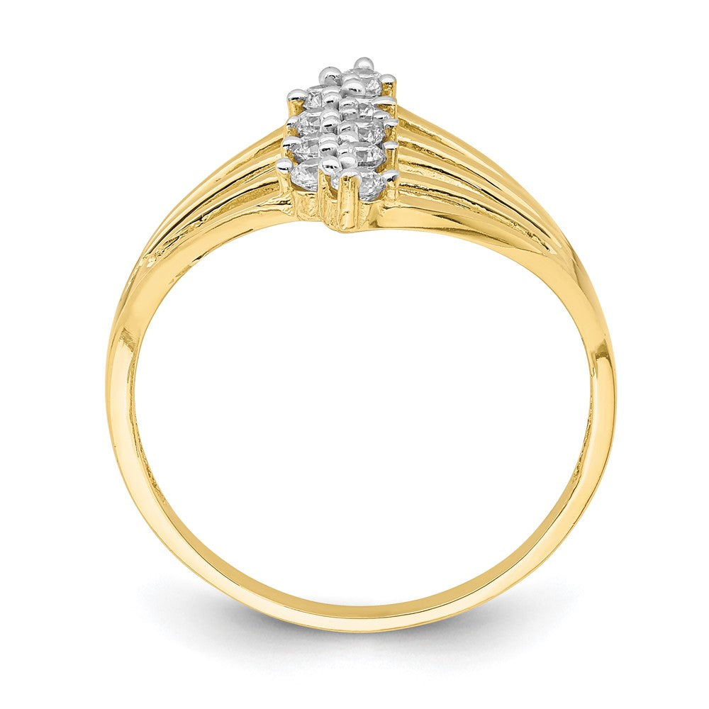10K Gelbgold 10K Zirkonia 9-stone Ring