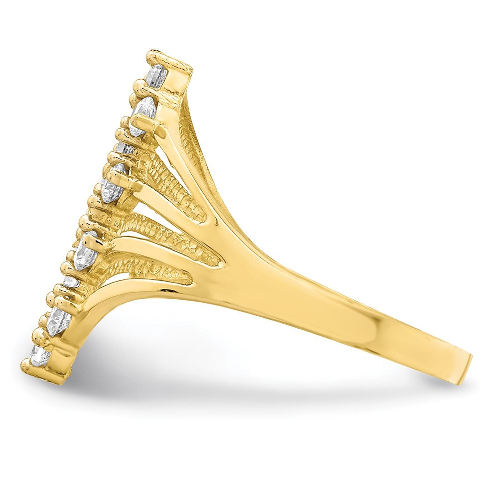 10K Gelbgold 10K Zirkonia 9-stone Ring