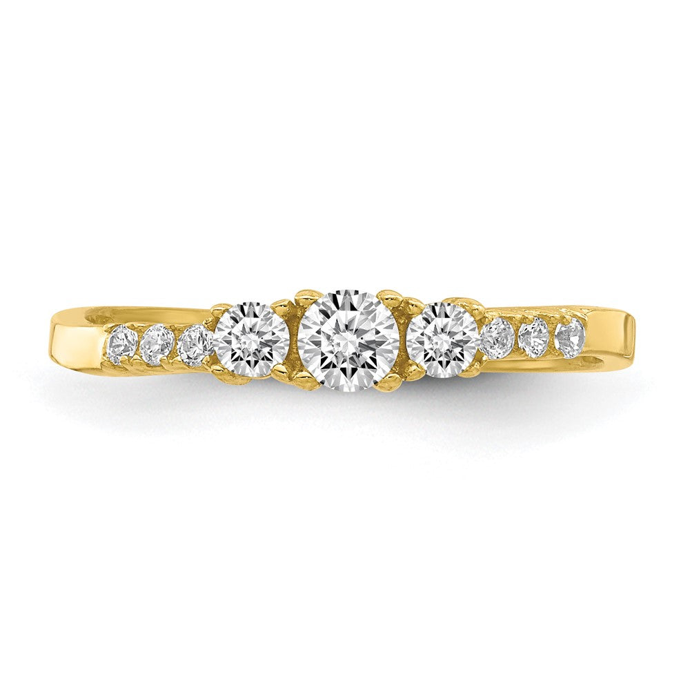 10K Gelbgold 10K Zirkonia Fantasie Kind Ring