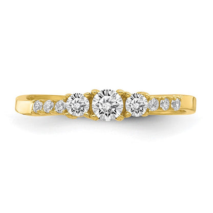 10K Gelbgold 10K Zirkonia Fantasie Kind Ring