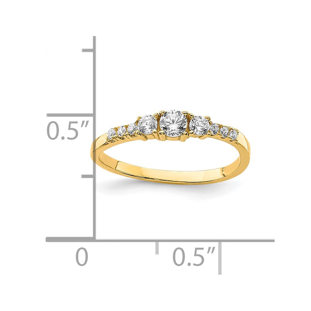 10K Gelbgold 10K Zirkonia Fantasie Kind Ring