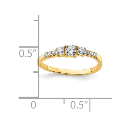 10K Gelbgold 10K Zirkonia Fantasie Kind Ring