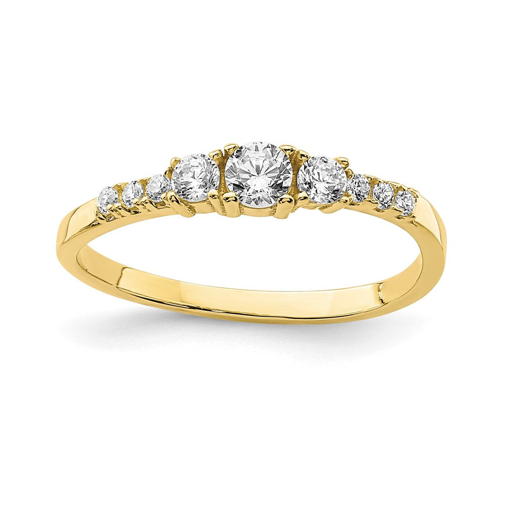 10K Gelbgold 10K Zirkonia Fantasie Kind Ring