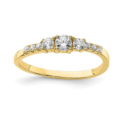 10K Gelbgold 10K Zirkonia Fantasie Kind Ring