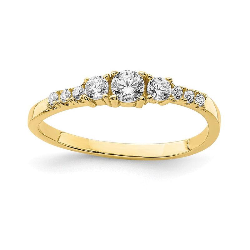10K Gelbgold 10K Zirkonia Fantasie Kind Ring