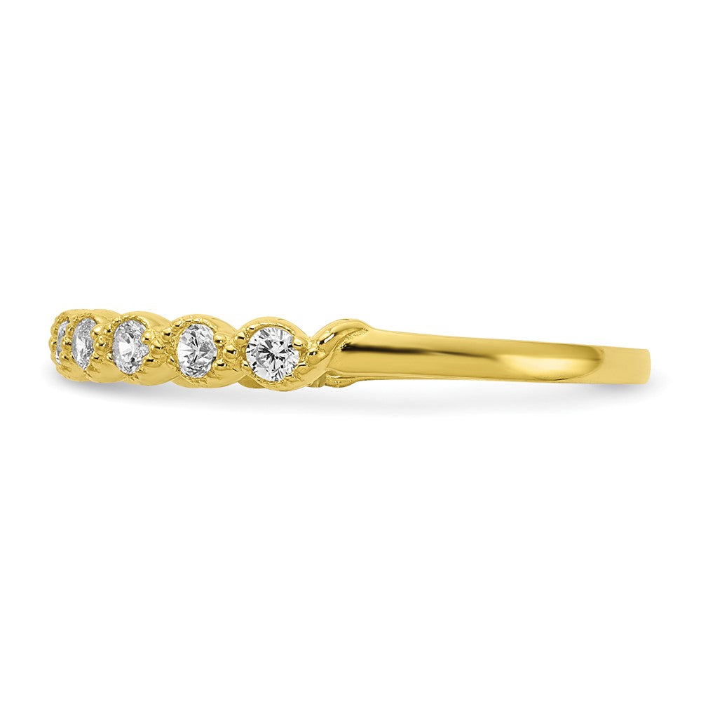 10K Gelbgold 10K Quadratisch Zirkonia Fantasie Ring