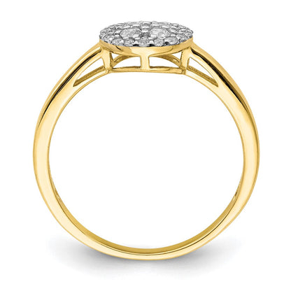 10K Gelbgold 10K Kreis Zirkonia Fantasie Ring