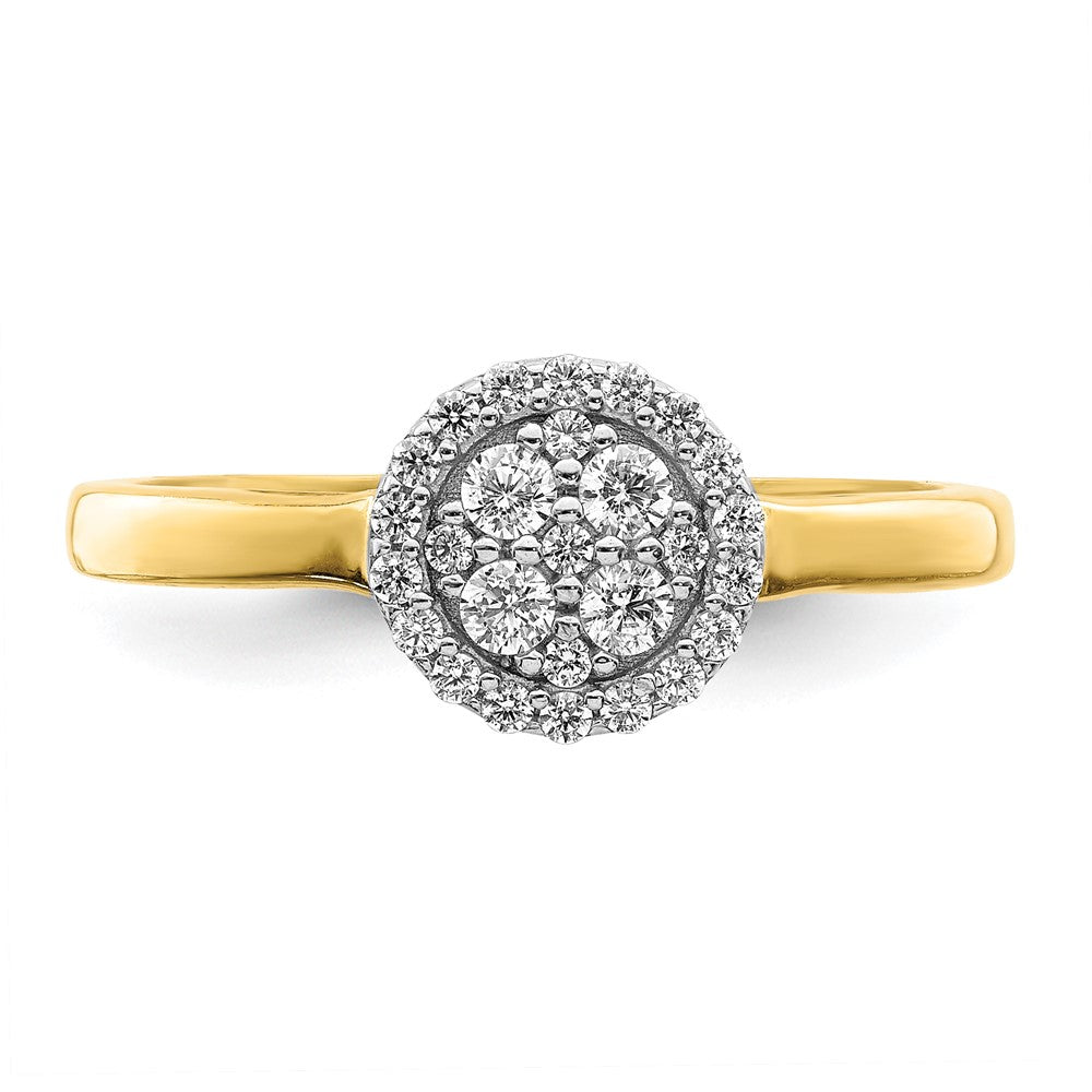 10K Gelbgold 10K Kreis Zirkonia Fantasie Ring