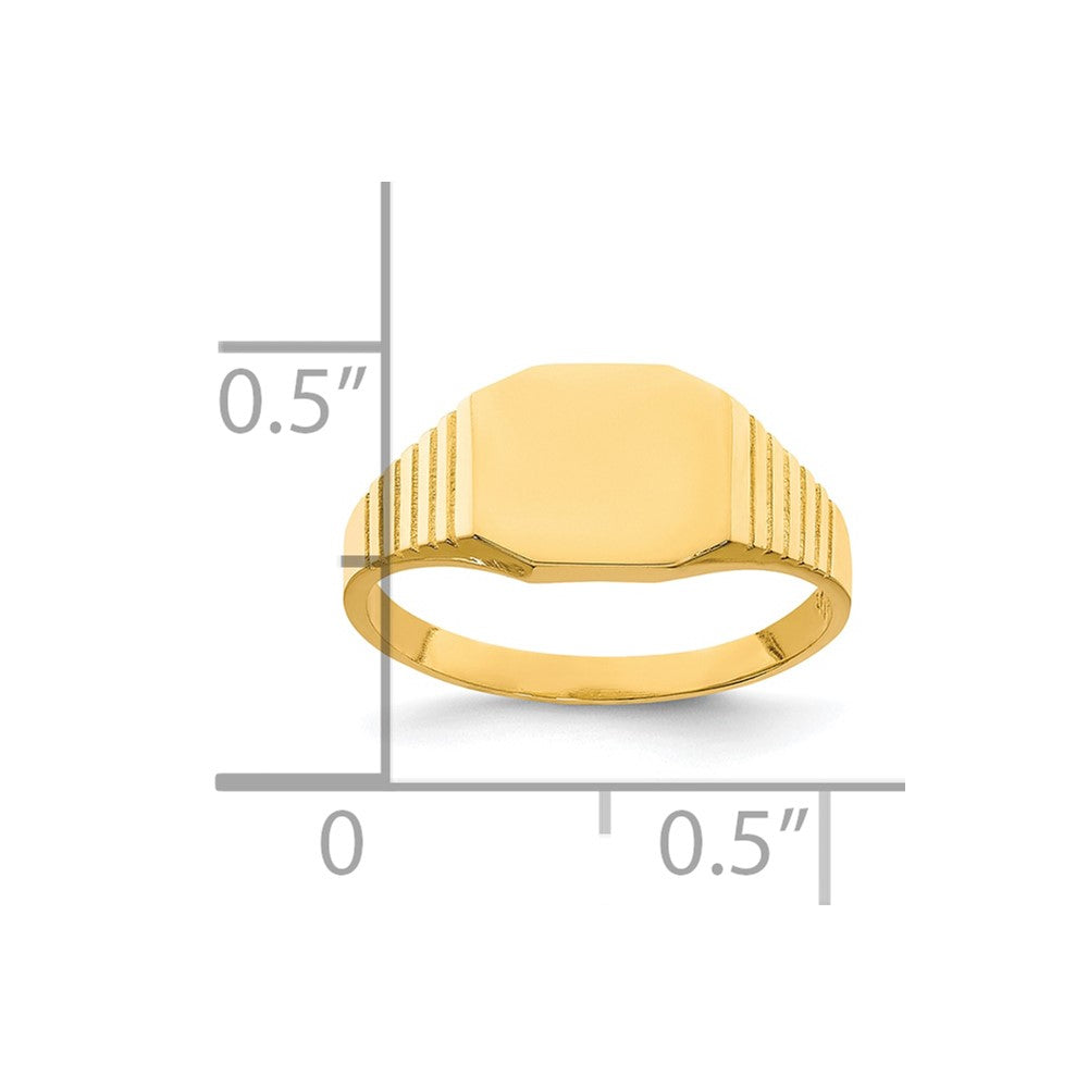 10K Gelbgold Siegel Baby Ring