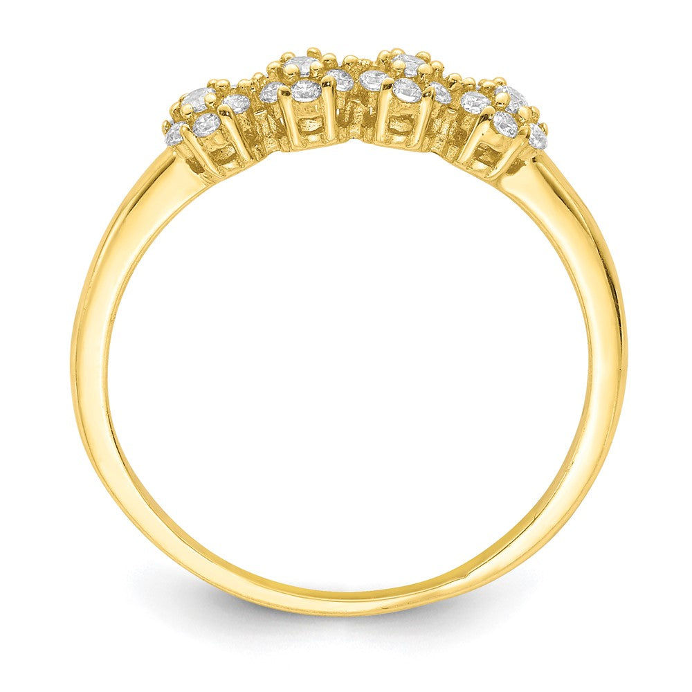 10K Gelbgold 10K Zirkonia Stapelbar Ring