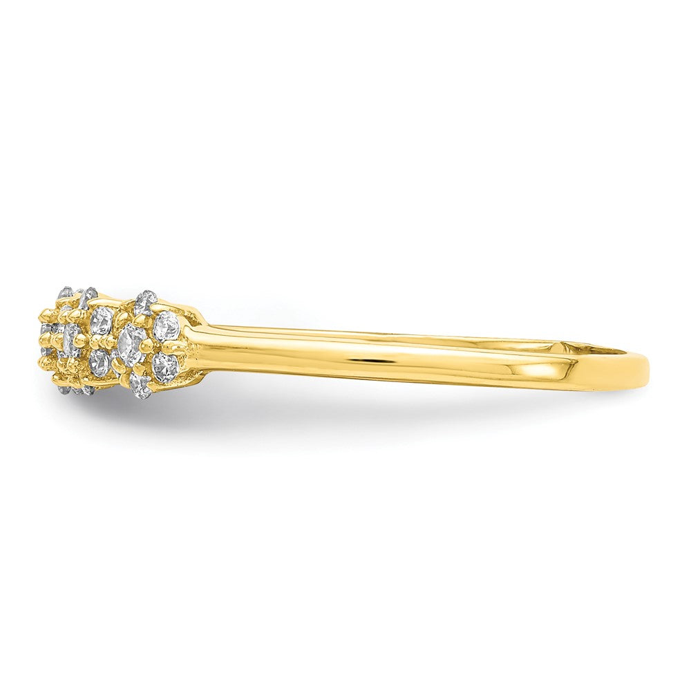 10K Gelbgold 10K Zirkonia Stapelbar Ring