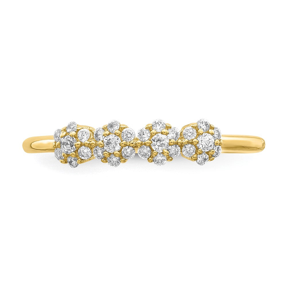 10K Gelbgold 10K Zirkonia Stapelbar Ring