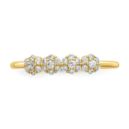 10K Gelbgold 10K Zirkonia Stapelbar Ring