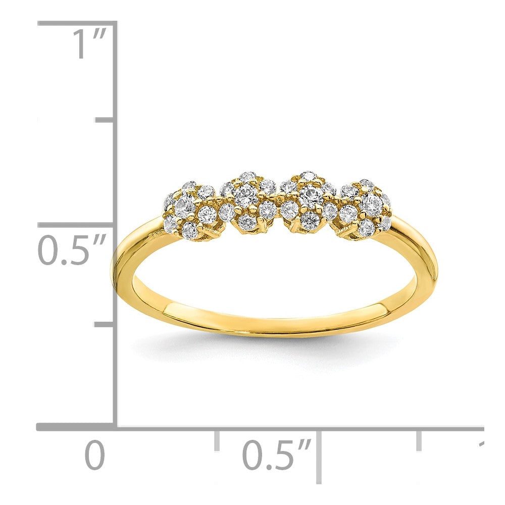 10K Gelbgold 10K Zirkonia Stapelbar Ring