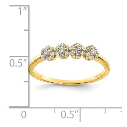 10K Gelbgold 10K Zirkonia Stapelbar Ring