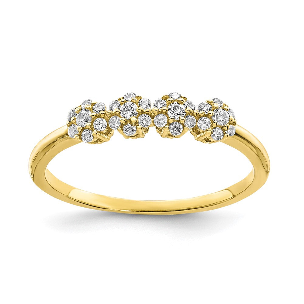 10K Gelbgold 10K Zirkonia Stapelbar Ring