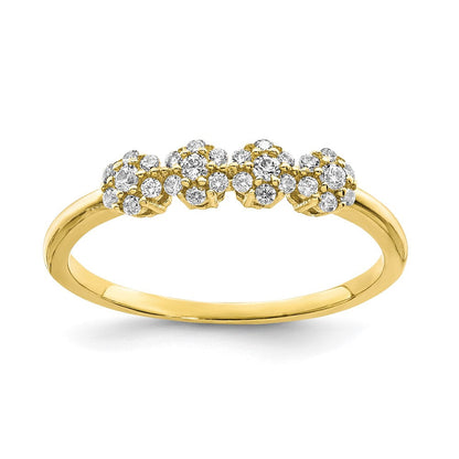 10K Gelbgold 10K Zirkonia Stapelbar Ring