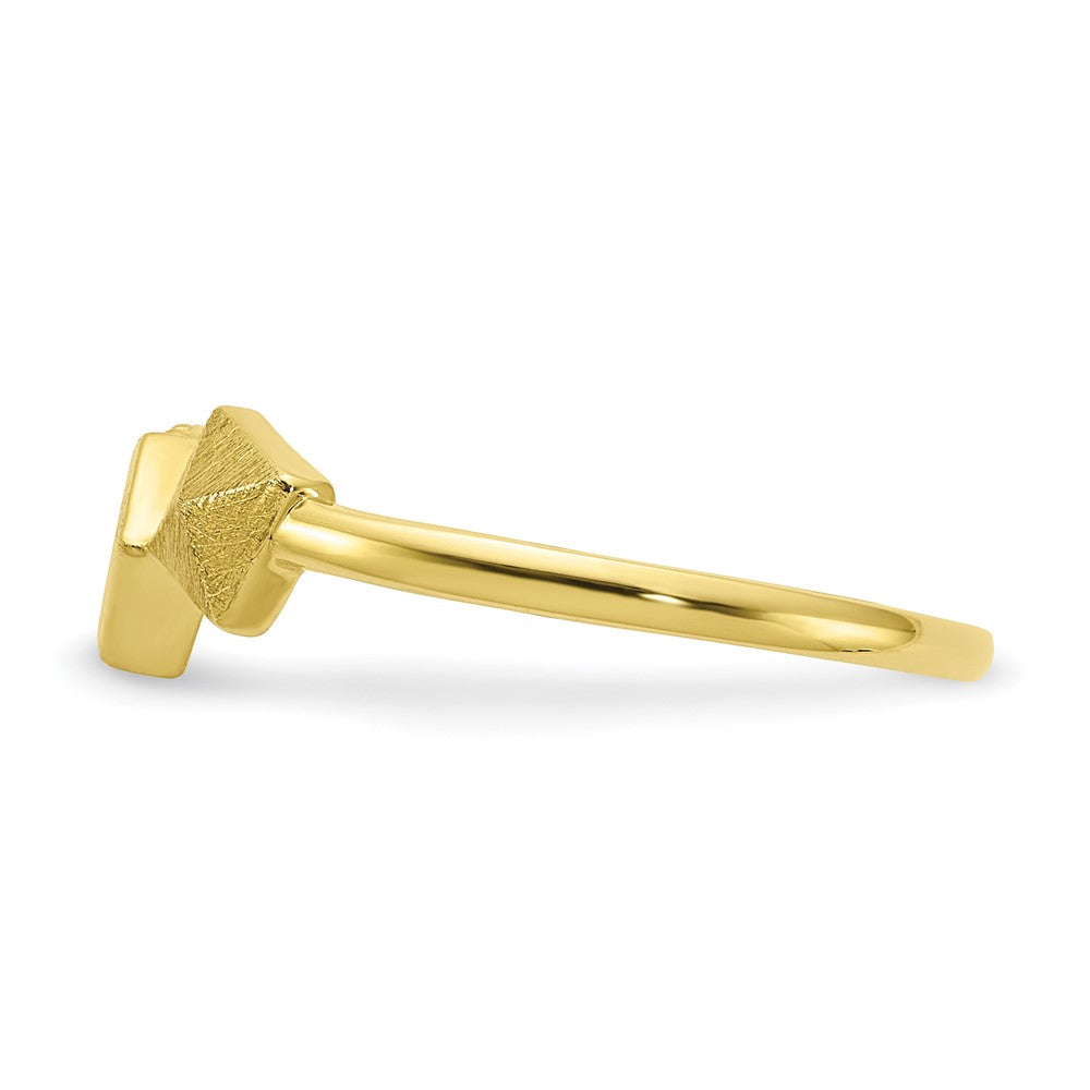 10K Gelbgold Zirkonia Ring (size 7 Nur)