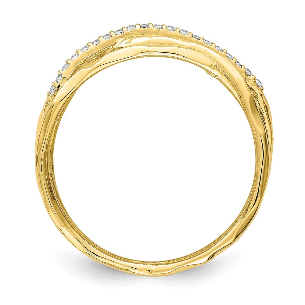 10K Gelbgold 10K Zirkonia Ring