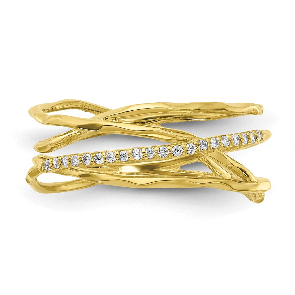 10K Gelbgold 10K Zirkonia Ring
