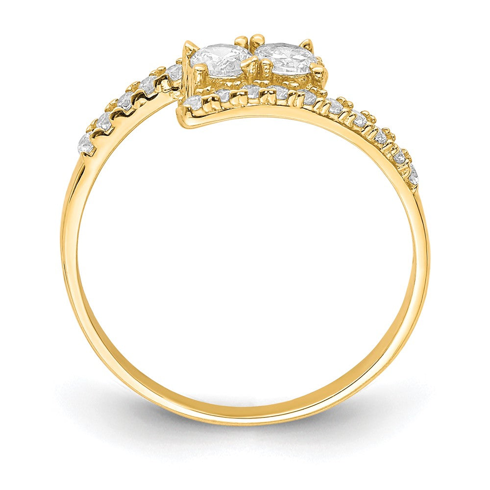 10K Gelbgold 10K Zirkonia Fantasie Ring