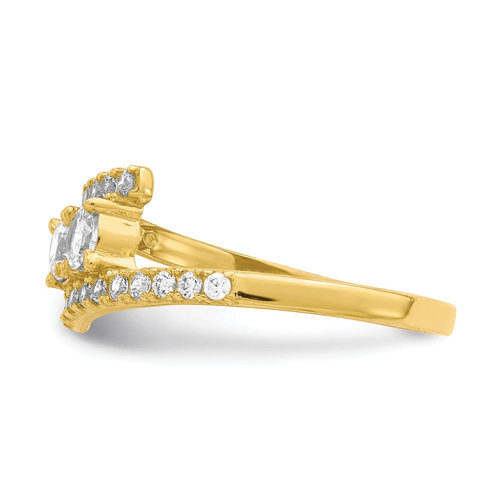 10K Gelbgold 10K Zirkonia Fantasie Ring