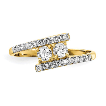 10K Gelbgold 10K Zirkonia Fantasie Ring