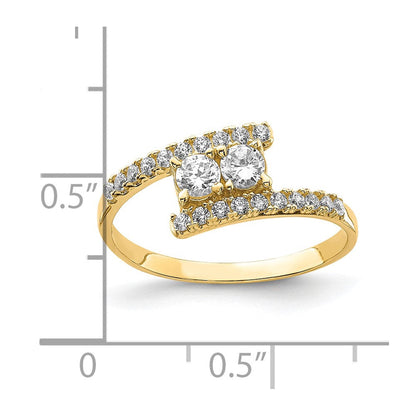 10K Gelbgold 10K Zirkonia Fantasie Ring