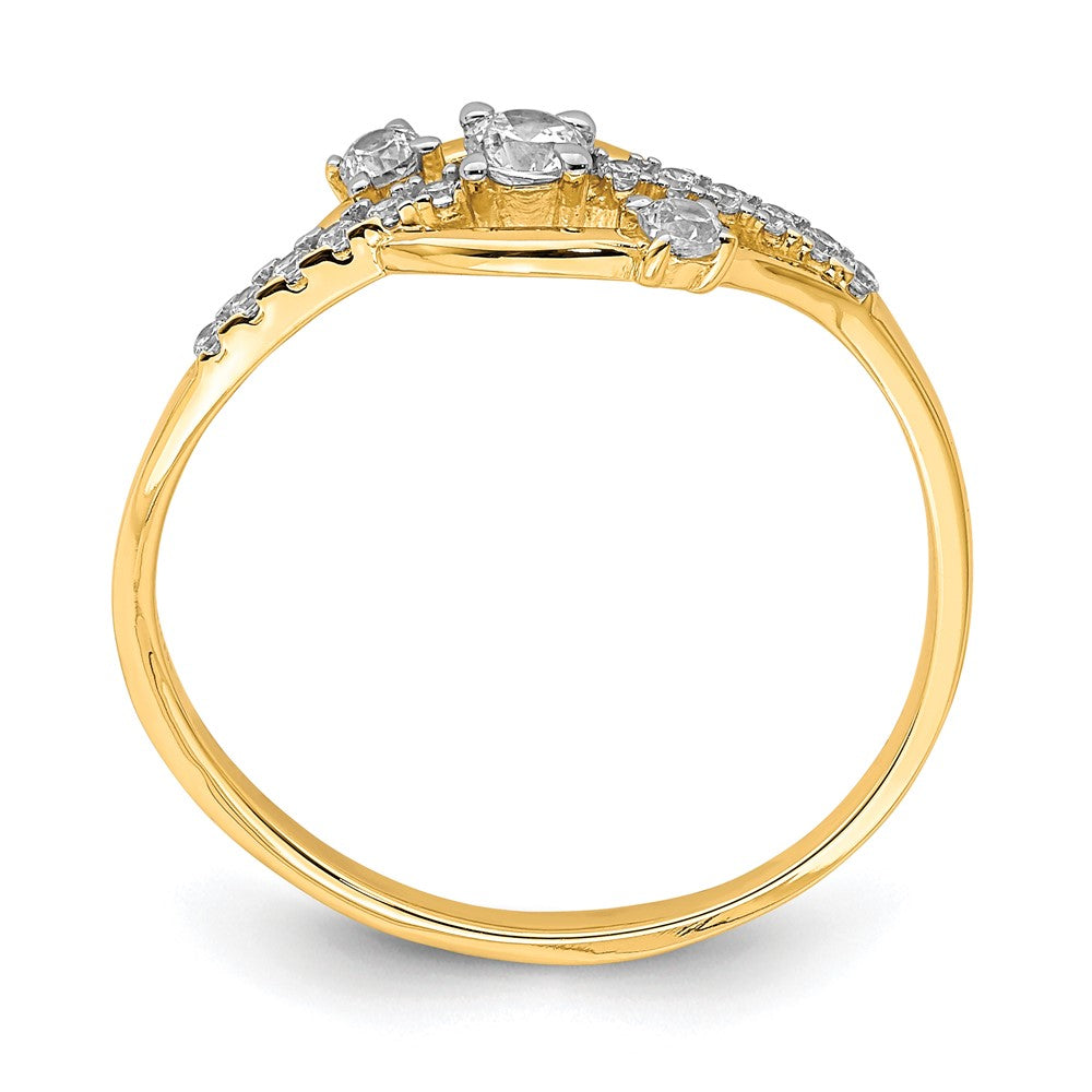 10K Gelbgold 10K Zirkonia Fantasie Ring