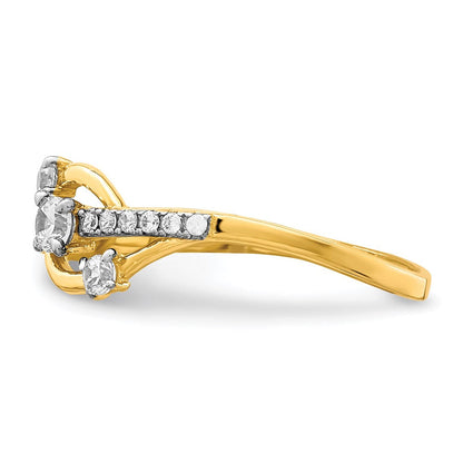 10K Gelbgold 10K Zirkonia Fantasie Ring
