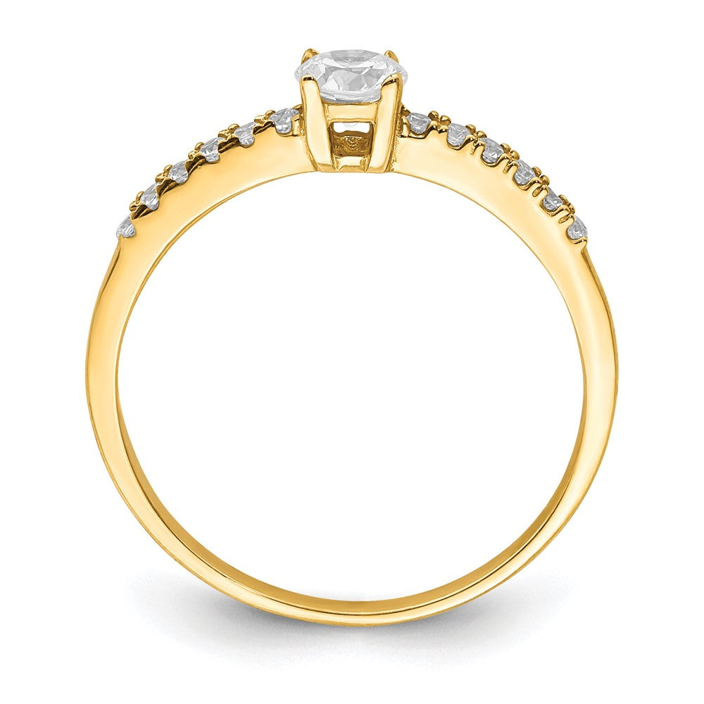 10K Gelbgold 10K Zirkonia Fantasie Ring