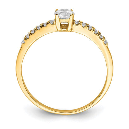 10K Gelbgold 10K Zirkonia Fantasie Ring