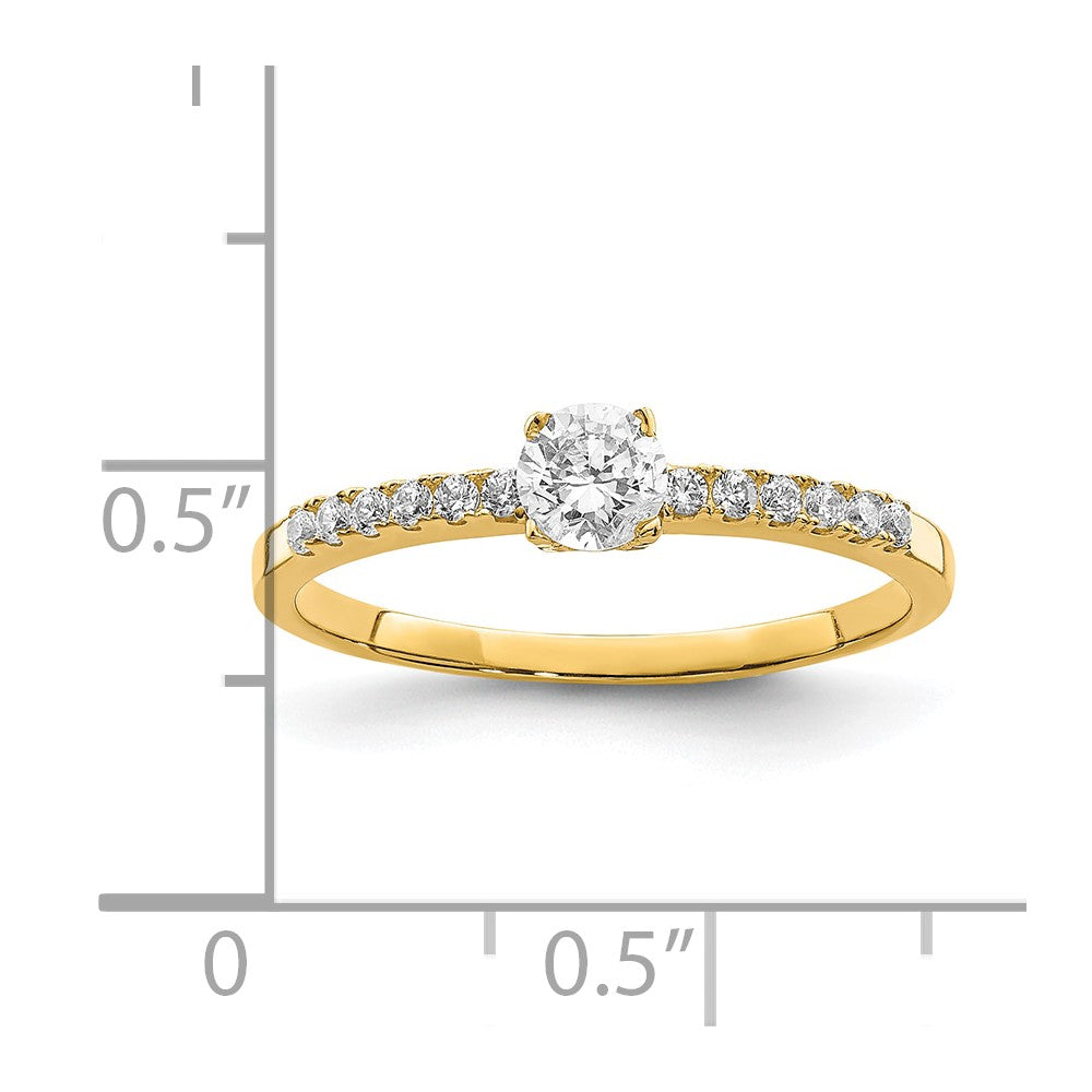 10K Gelbgold 10K Zirkonia Fantasie Ring