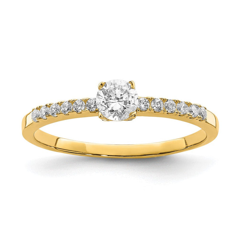 10K Gelbgold 10K Zirkonia Fantasie Ring