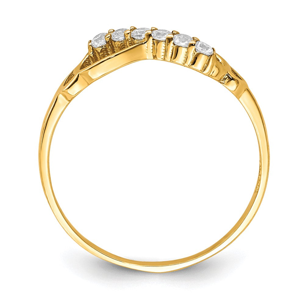 10K Gelbgold 10K Zirkonia Unendlichkeit Ring