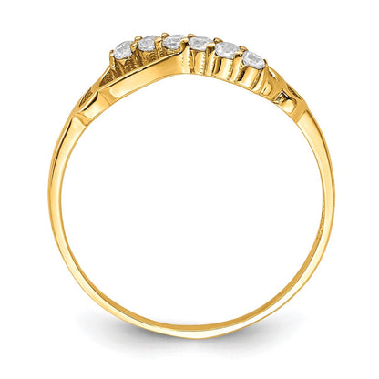 10K Gelbgold 10K Zirkonia Unendlichkeit Ring