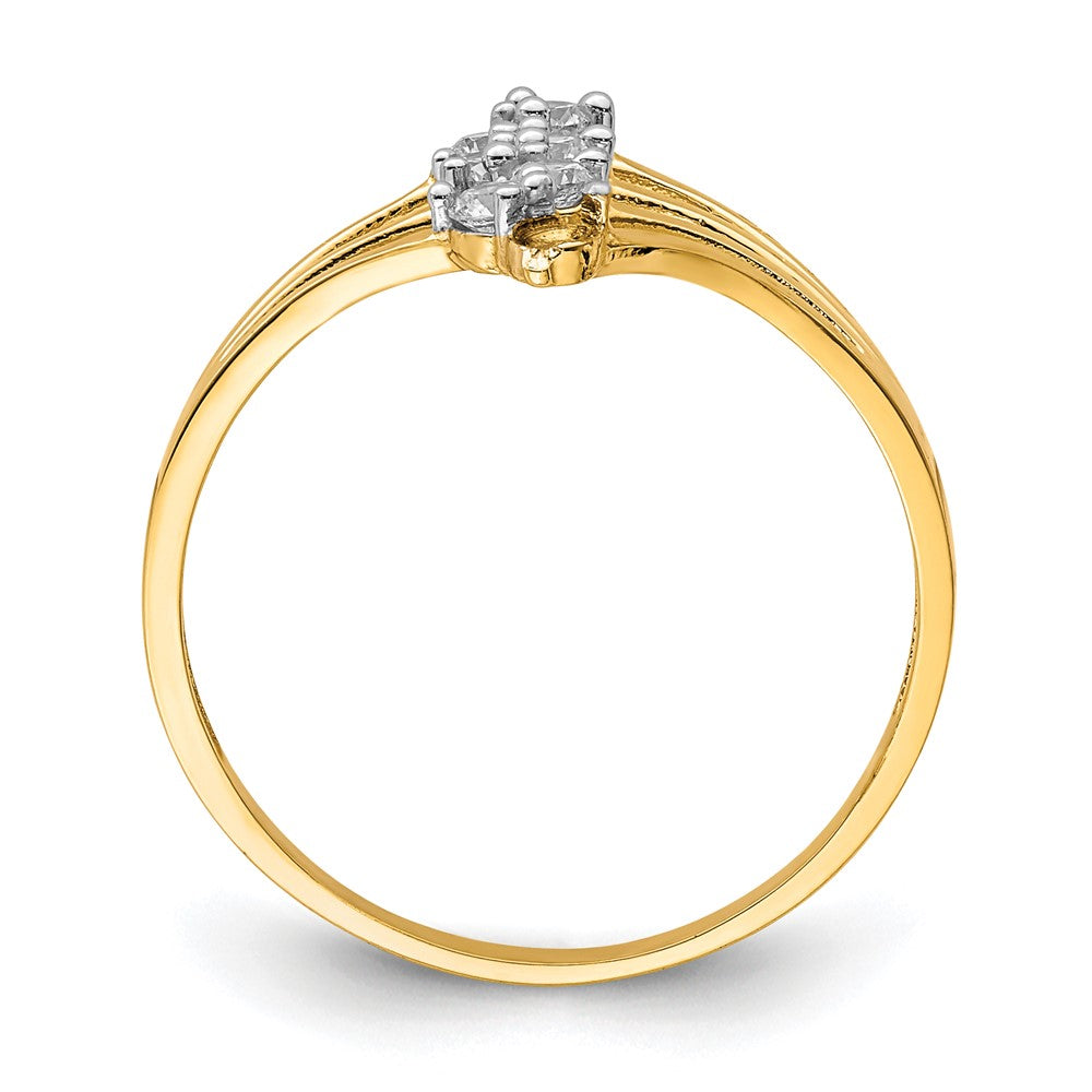 10K Gelbgold 10K Zirkonia 7-stone Ring