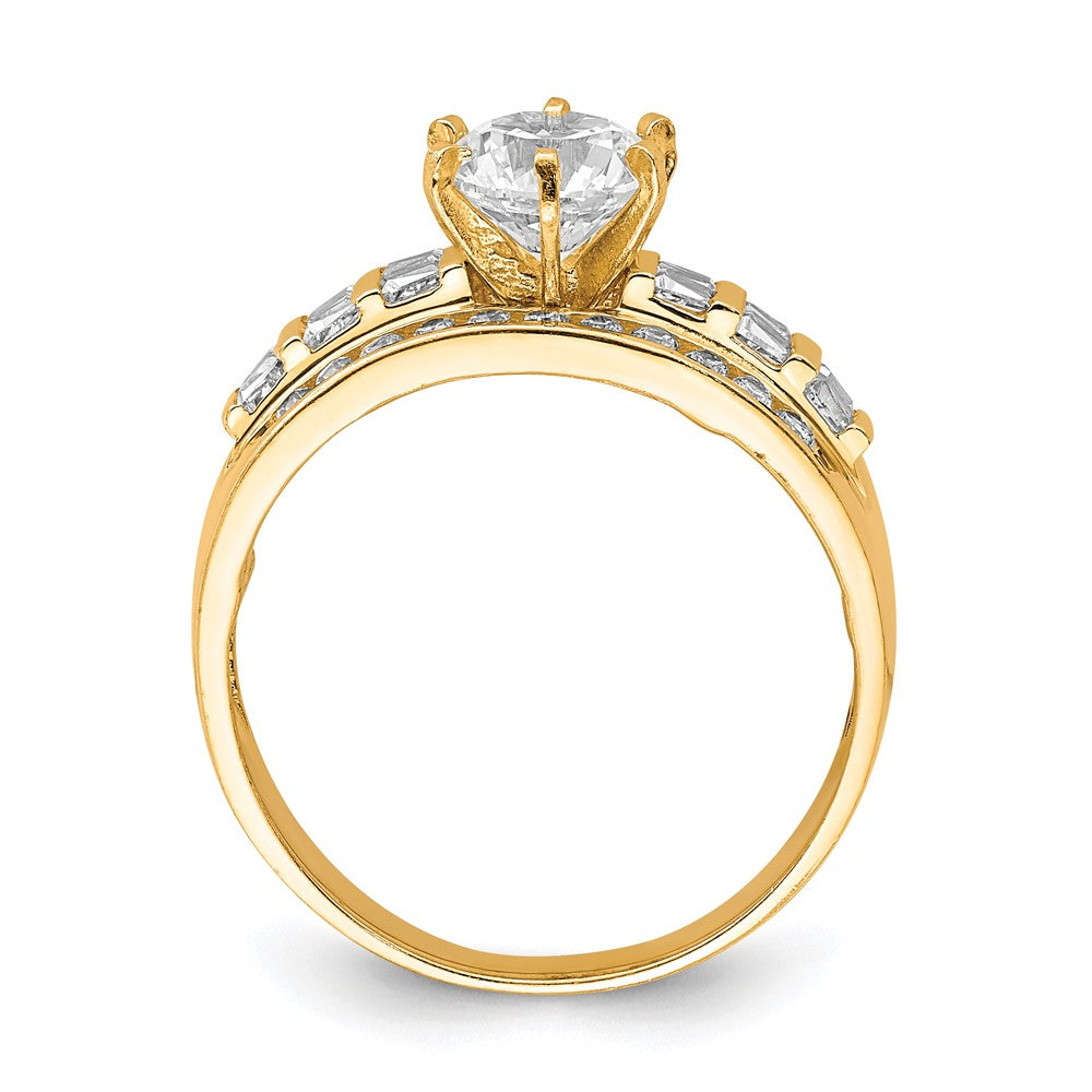 10K Gelbgold 10K Zirkonia Micropave Ring