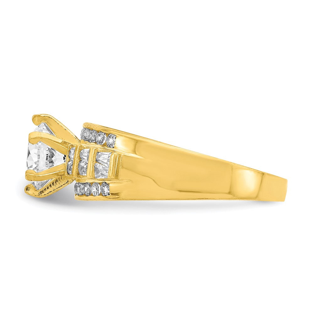 10K Gelbgold 10K Zirkonia Micropave Ring