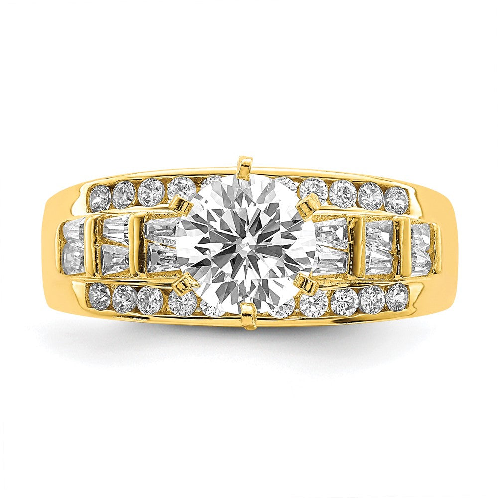 10K Gelbgold 10K Zirkonia Micropave Ring