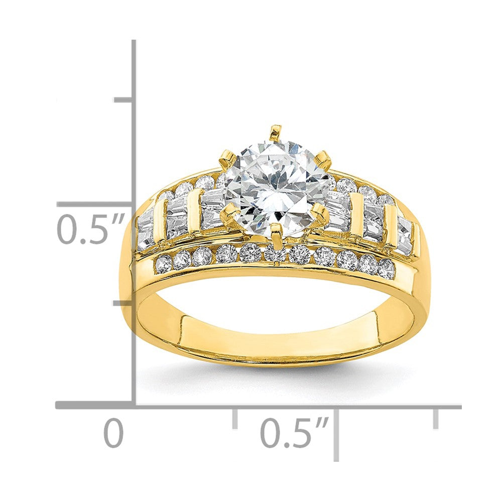 10K Gelbgold 10K Zirkonia Micropave Ring