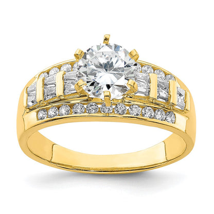 10K Gelbgold 10K Zirkonia Micropave Ring