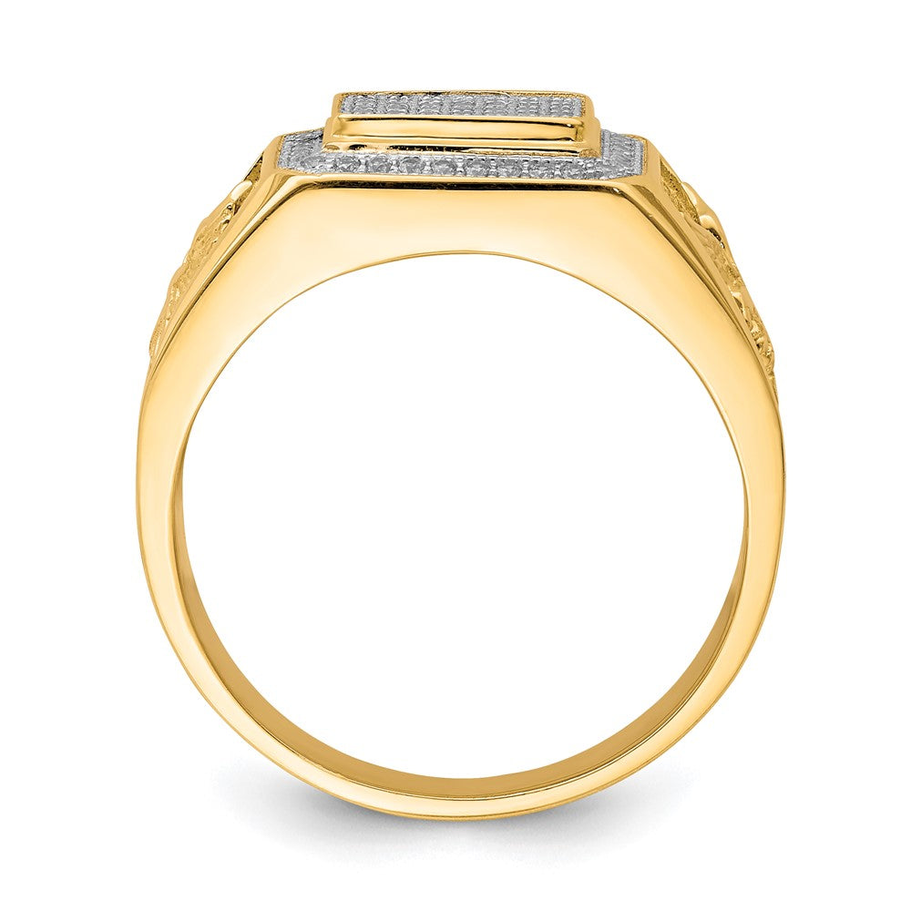 10K Gelbgold Herren Zirkonia Adler Ring (size 10.5 Nur)