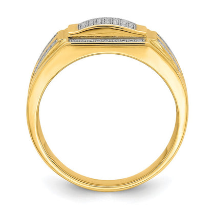 10K Gelbgold 10K Herren Zirkonia Siegel Ring