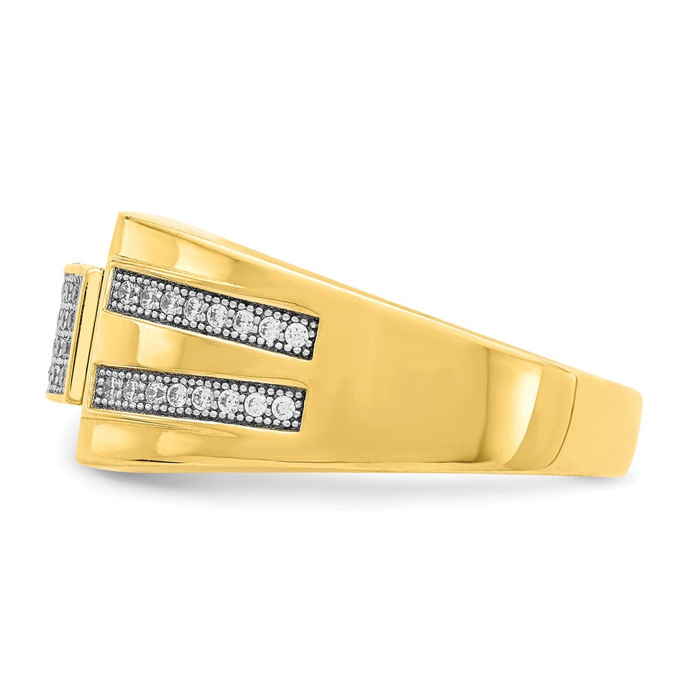 10K Gelbgold 10K Herren Zirkonia Siegel Ring