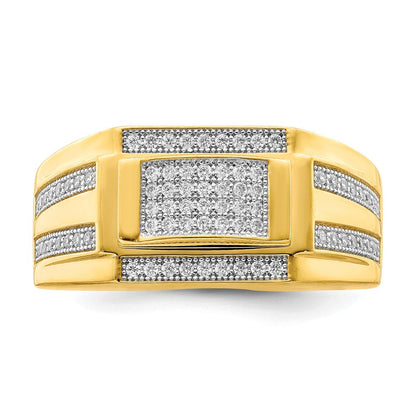 10K Gelbgold 10K Herren Zirkonia Siegel Ring