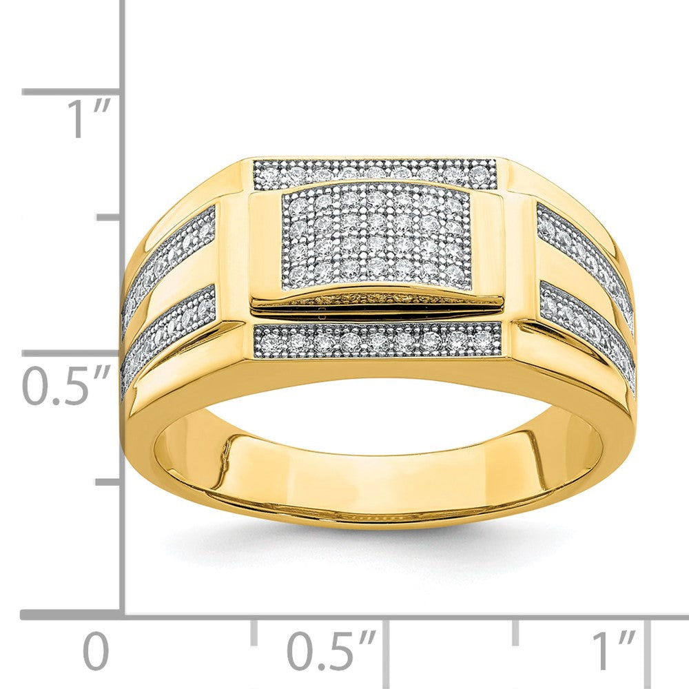 10K Gelbgold 10K Herren Zirkonia Siegel Ring