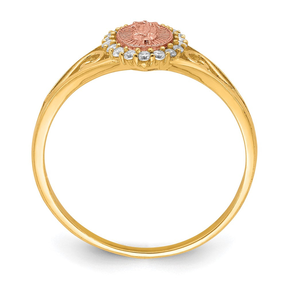 10K Bicolor 10K Bicolor Zirkonia Guadalupe Ring
