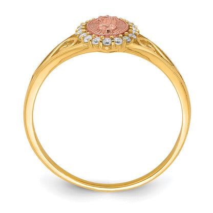 10K Bicolor 10K Bicolor Zirkonia Guadalupe Ring