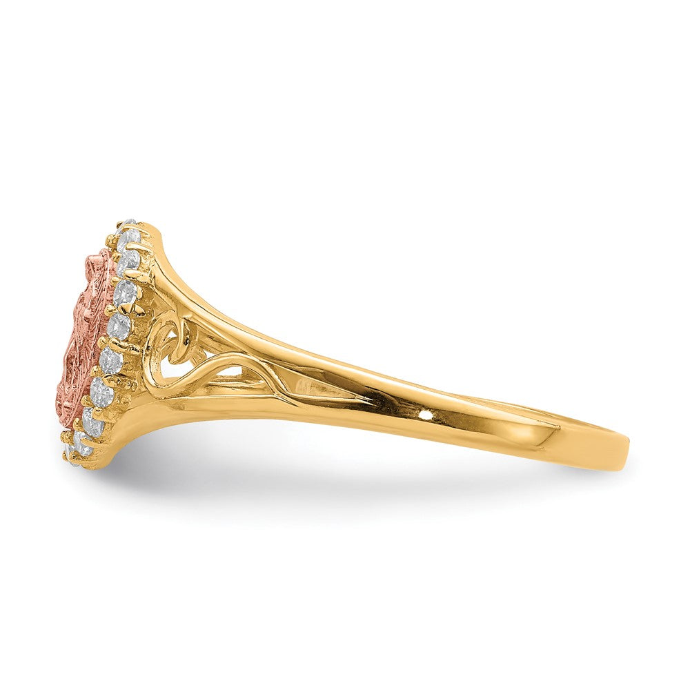 10K Bicolor 10K Bicolor Zirkonia Guadalupe Ring